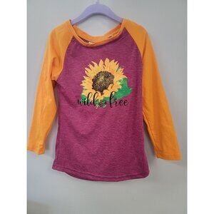Wild & Free Sunflower Raglan Shirt 4T